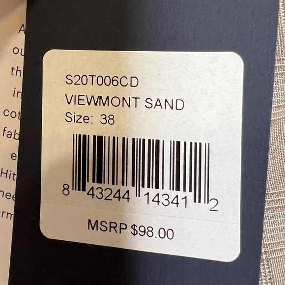 Zachary Prell NEW Men's Plaid Flat Front Shorts Viewmont Sand Tan White Size 38 - Picture 5 of 15